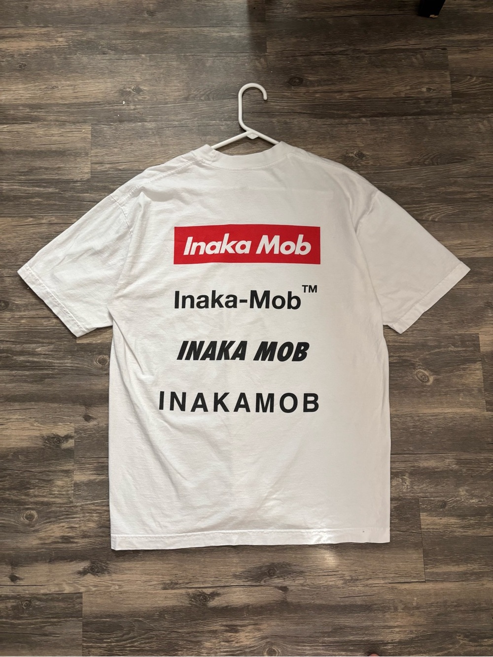 Inaka Power Inaka Mob Graphic T-Shirt Mens Large White Streetwear Gym Tee